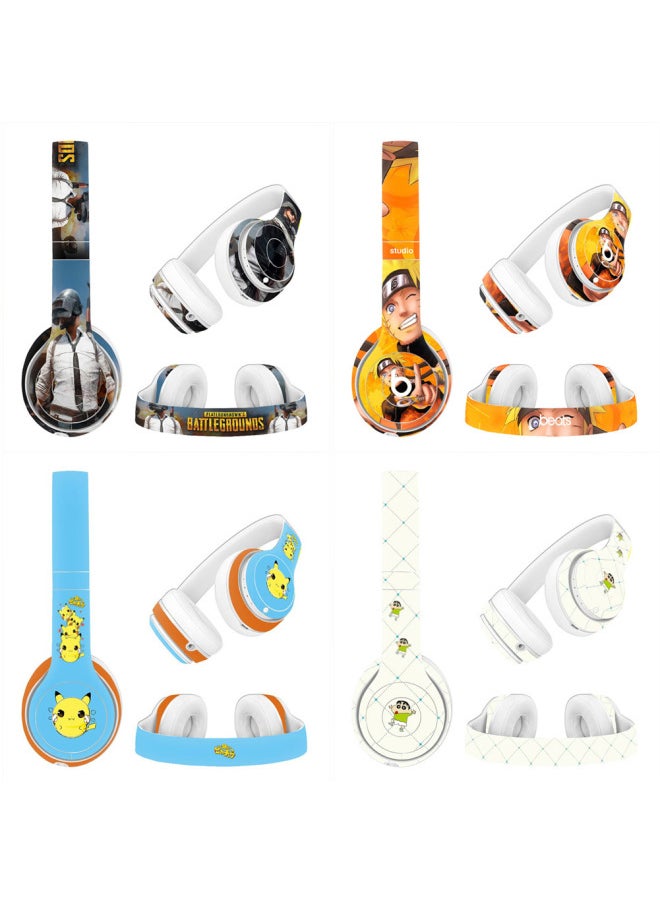 Generic - Suitable For Beats Studio3 Stickers Studio2 Earphone Stickers Sound Engineer Solid Color Black Matte Scratch-resistant-Color:TN- Studio2or3-0134 - Image 1
