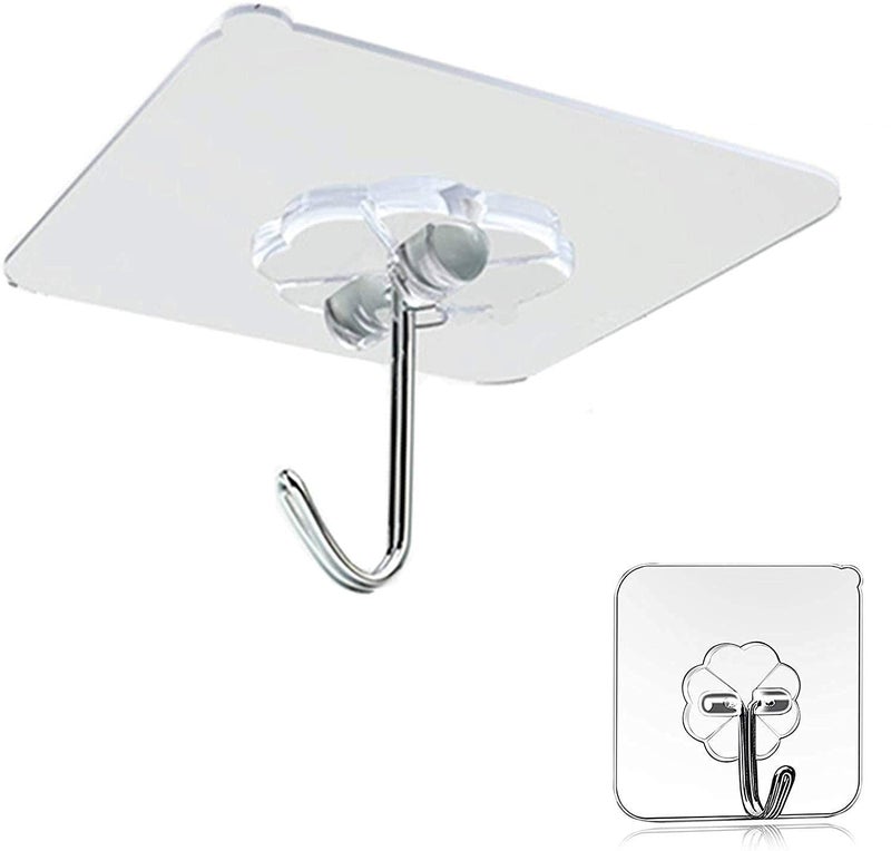 Perfect Pricee Hooks-Transparent Self Adhesive Hooks Hanger(Pack of 10) - Image 4