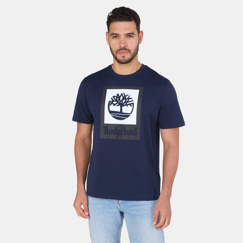 تمبرلاند Men's Square Stack Logo T-Shirt