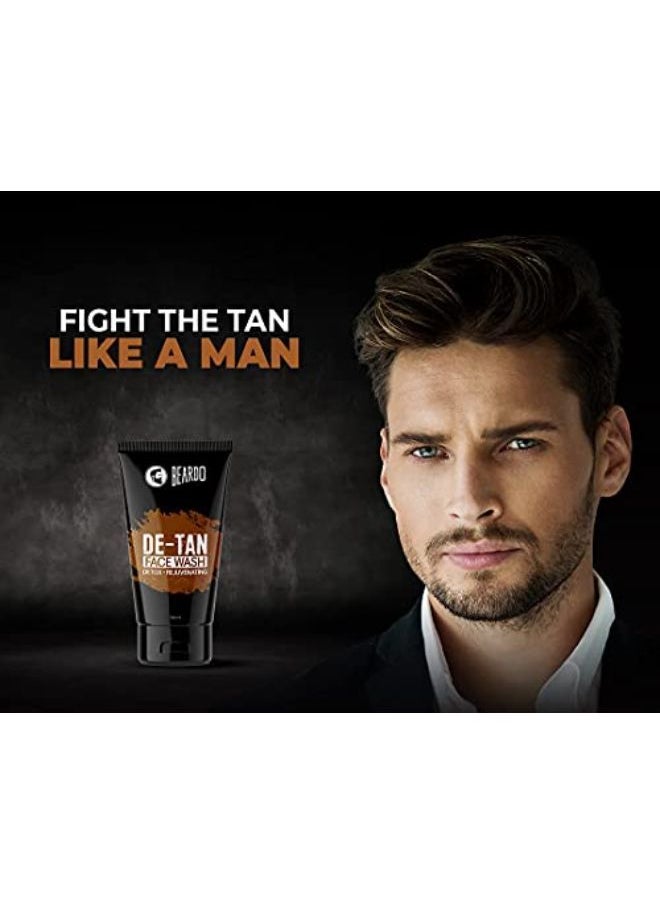 BEARDO - De-Tan Facewash For Men, 100 Ml | Tan Removal Facewash For Men | With Aloevera Extract And Vitamin E - Image 1