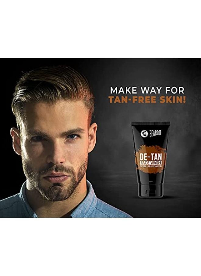BEARDO - De-Tan Facewash For Men, 100 Ml | Tan Removal Facewash For Men | With Aloevera Extract And Vitamin E - Image 1