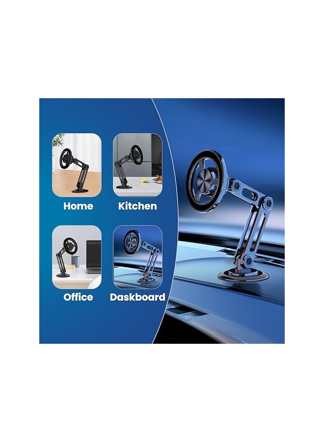 Green Tiger 720 Rotate Super Magnetic Car Mount Phone Mobile holder Stand Designed for Magsafe Compatible with iPhone 15/14/13/12 Series, support Samsung Android for Desktop Office Kitchen (Magsafe B) - Image 5