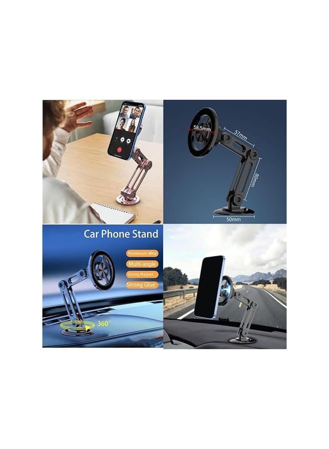 Green Tiger 720 Rotate Super Magnetic Car Mount Phone Mobile holder Stand Designed for Magsafe Compatible with iPhone 15/14/13/12 Series, support Samsung Android for Desktop Office Kitchen (Magsafe B) - Image 4