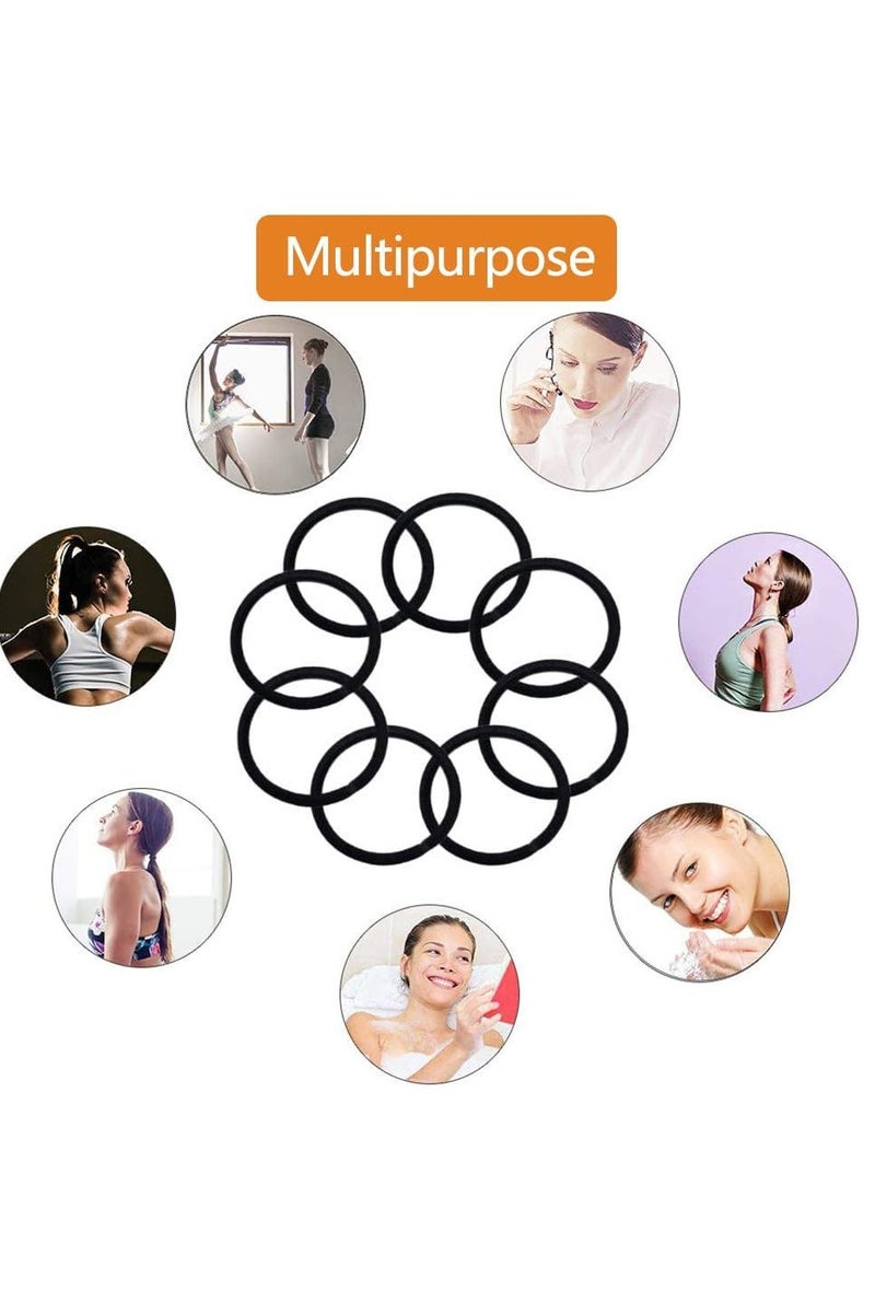 Black Hair Ties, Elastic Hair Bobbles, Ponytail Holders and Elastic Hair Bands for Women, Men and Children (100 PCS 2mm) - Image 5