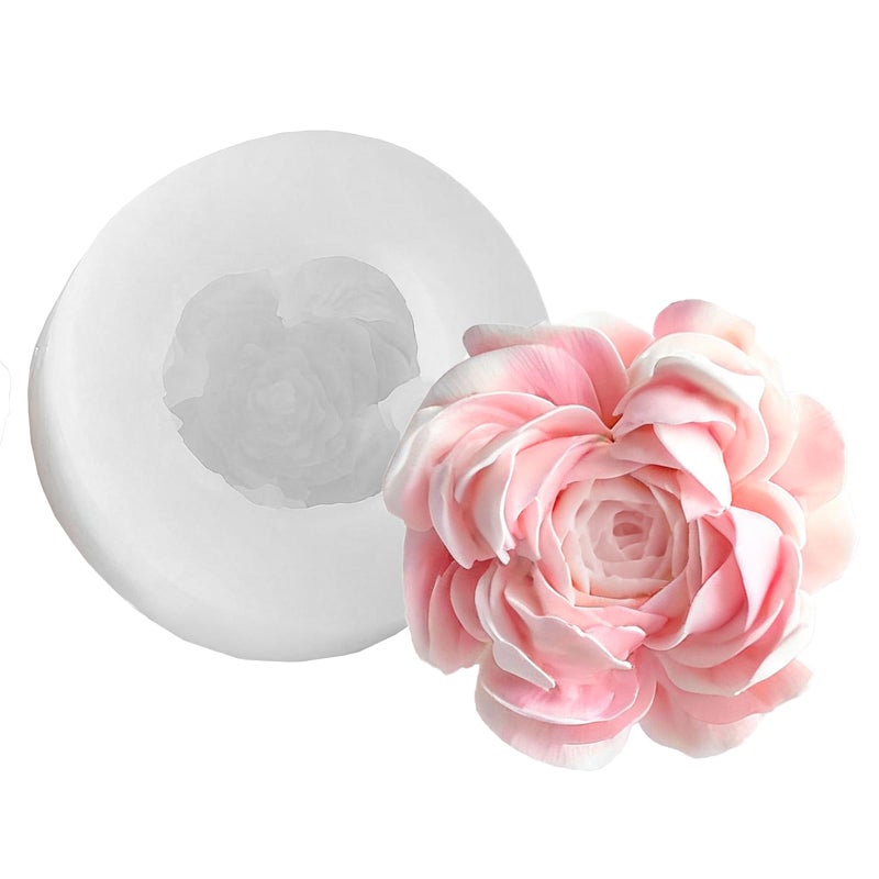ZJSTRO Candles Molds for Candle Making, 3D Flower Silicone Molds for Fondant Chocolate Candy Cake Decorating Baking Candle Soap Pastry Polymer Clay Craft Mould (Herbaceous Peony) - Image 5