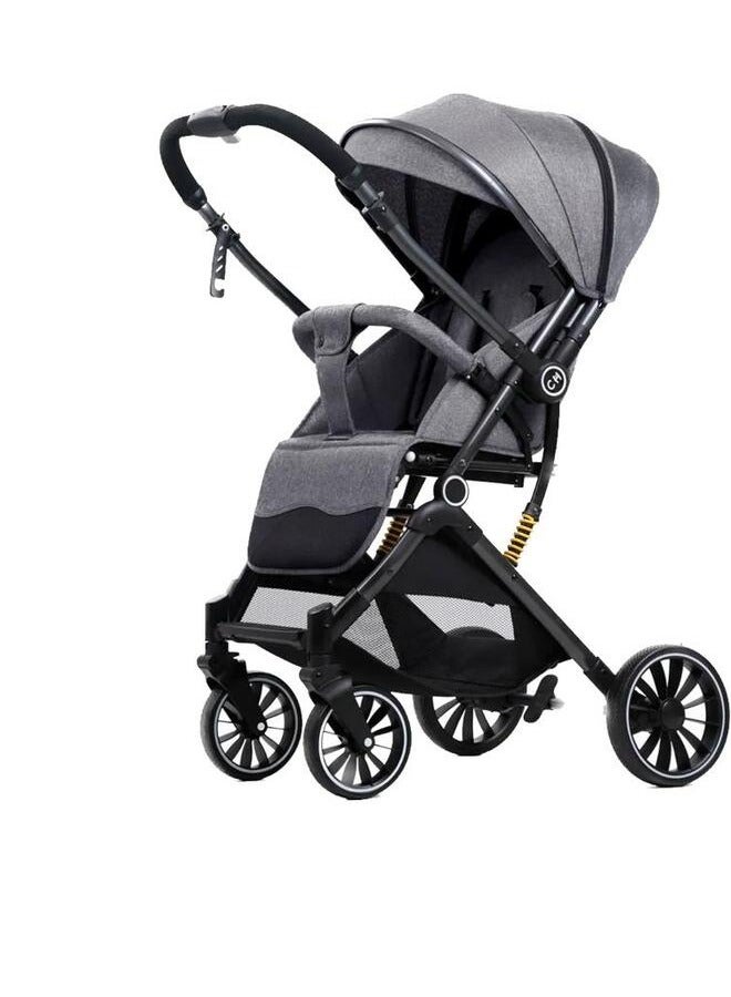 Cute ninos Lightweight Baby Stroller Carryable Two Ways One Button Folding Canopy Newborn Stroller