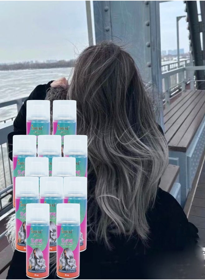 ROVAL - 12 Pieces Hair Color Spray Grey - Image 1
