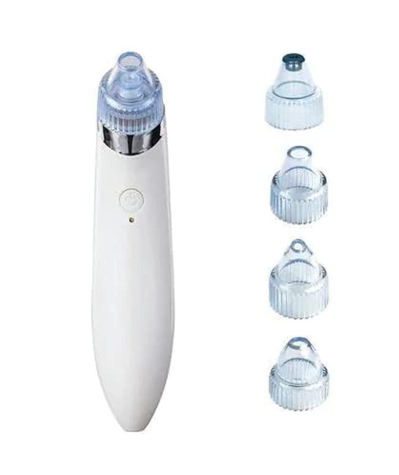 YOMNA Blackhead Vacuum Acne Cleaner Pore Remover Electric Skin Facial Cleanser Care- WHITE