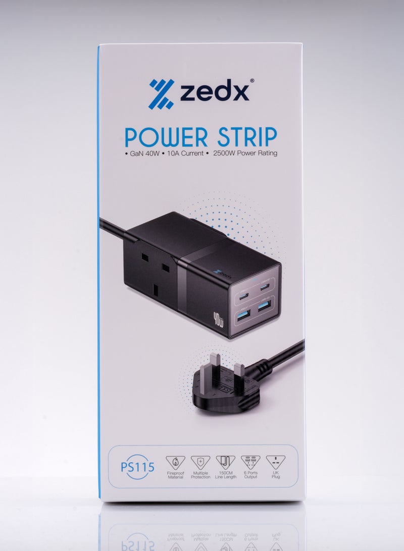 ZEDX Power Strip PS115 GaN, 2500W Power, Fire-Proof Material - Image 3