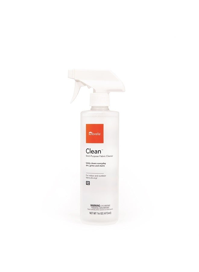 Sunbrella Clean Multi-Purpose Fabric Cleaner | All-in-One Solution for Water-Safe Fabrics and Vinyl | Removes Stains & Spills | Non-PFAS | 16 fl oz - Image 1