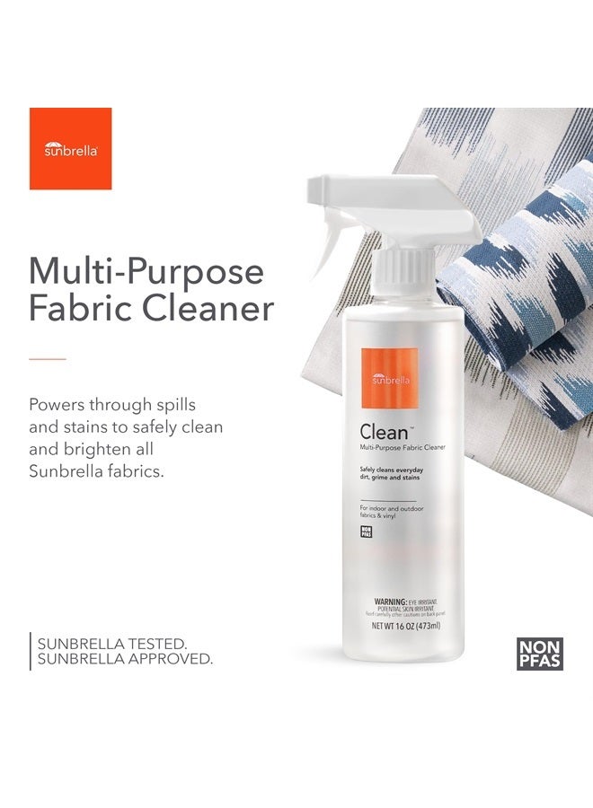 Sunbrella Clean Multi-Purpose Fabric Cleaner | All-in-One Solution for Water-Safe Fabrics and Vinyl | Removes Stains & Spills | Non-PFAS | 16 fl oz - Image 2