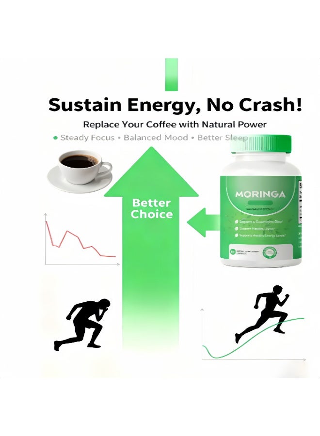 مورينجا كبسولات المورينجا 100% نقية (60 قطعة) - دعم الصحة اليومية - Image 5