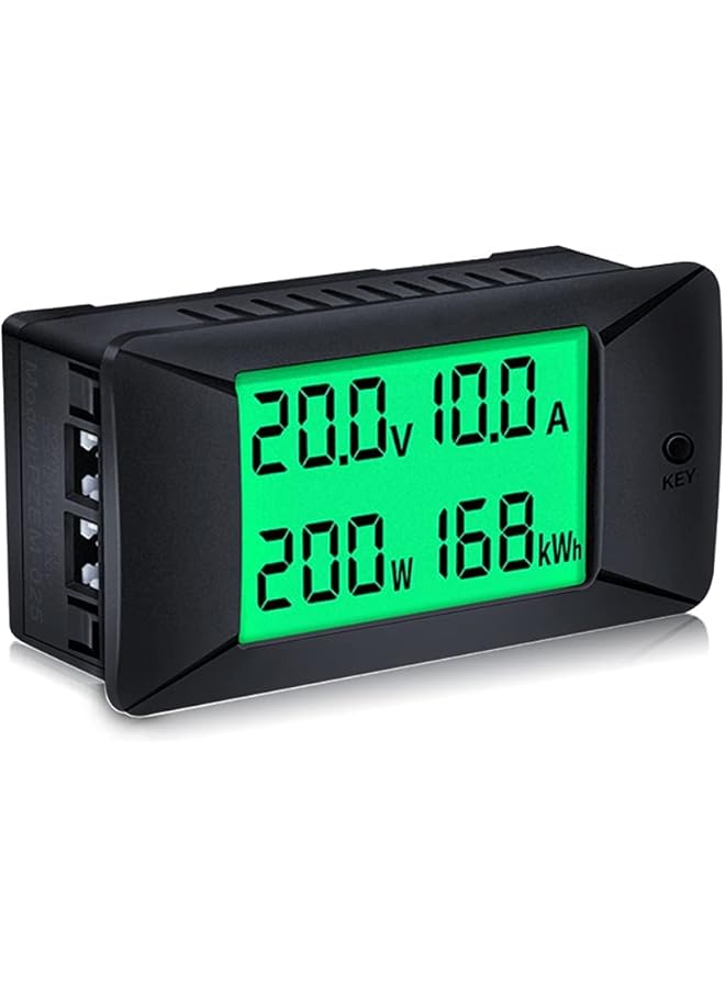 PROMASS DC Multifunction Battery Monitor Meter, Digital Current Voltage Meter Solar Power Meter Multimeter Ammeter Voltmeter Voltage Current Detection 0-300V,0-100A Built-in Shunt for 12V/24V/48V Battery - Image 1