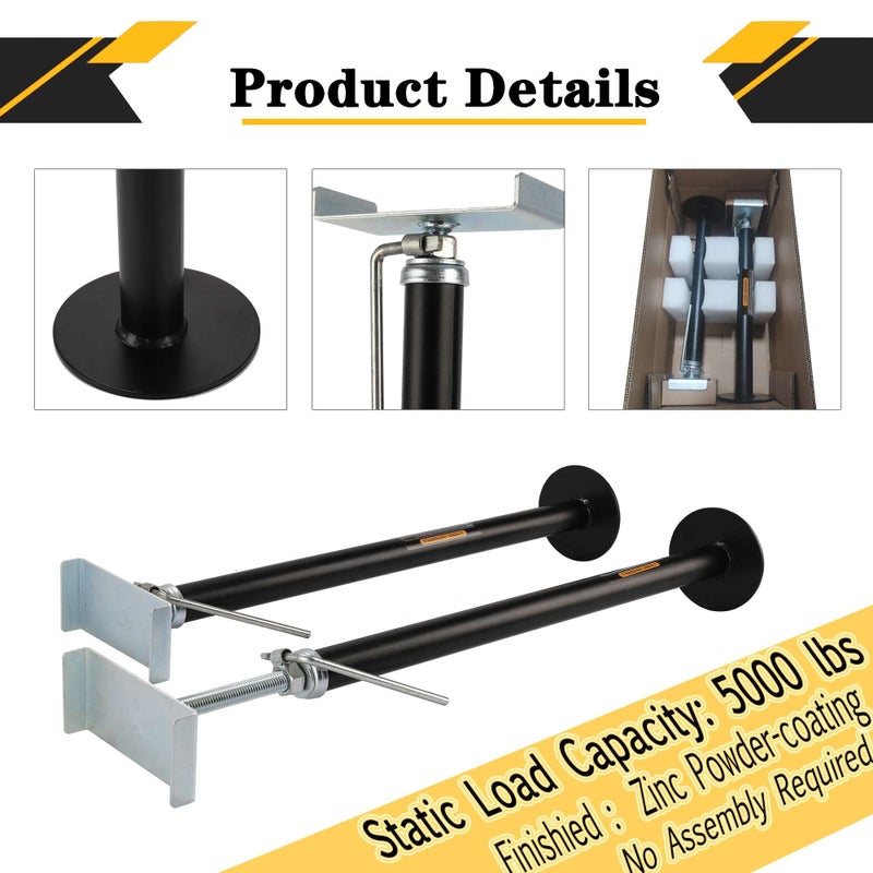 LUSHIH RV Slide Out Support Trailer Stabilizer Jacks, RV Camper Accessories for Travel Trailers - 15" to 26" - 5000 Lbs Each - Pack of 2 - Image 3