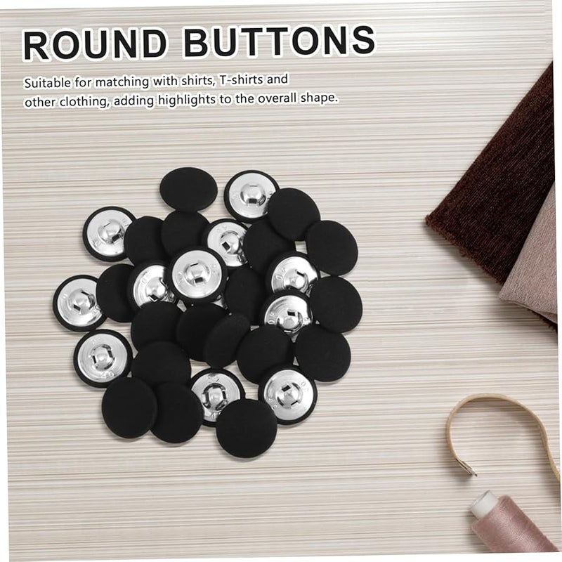أزرار بدلة مغطاة بالقماش 30 قطعة لخياطة سترة فستان الزفاف - Image 4