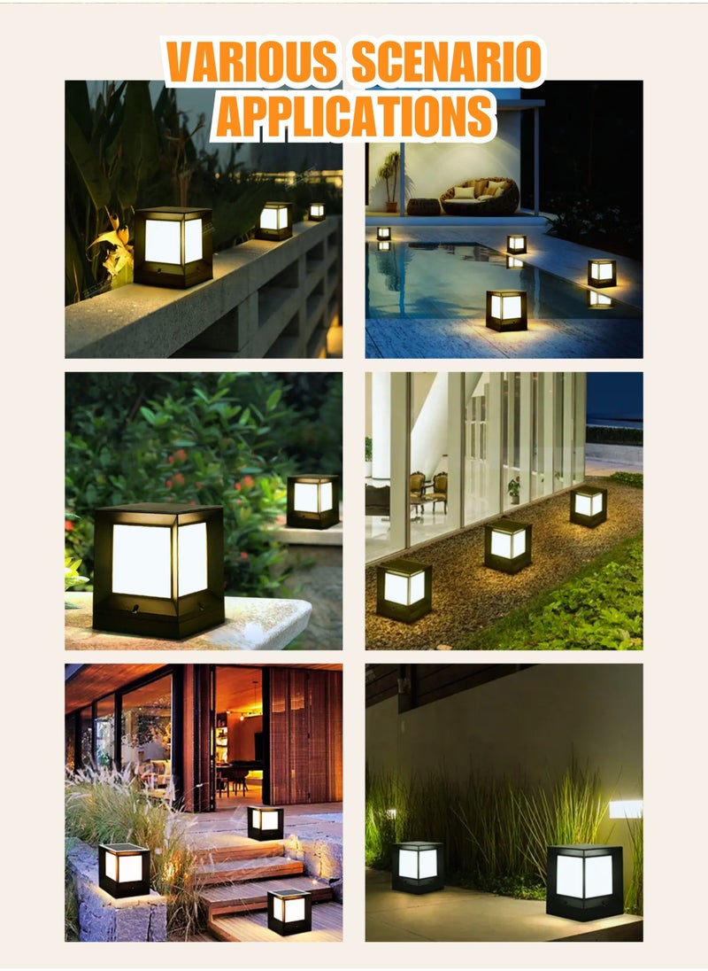 Vmax Solar LED Outdoor Deck Light Solar Deck Lighting Outdoor Solar Lamp LED Deck Light Outdoor Solar Lighting Solar Pathway Light Solar Garden Light Solar Yard Light Pier Mount Light Solar Post Cap Light Solar Column Light 4-Sided Solar Light 360° Lighting Solar Lamp  - Image 5