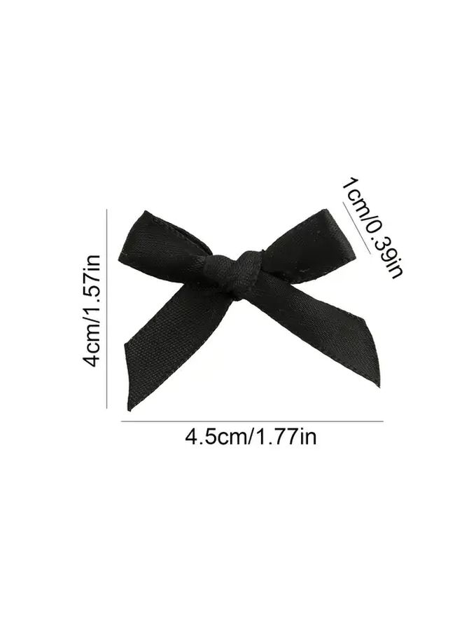 100 Pcs Plum Red Polyester Ribbon Bows for Gift Decor and Hair Accessories - Image 3