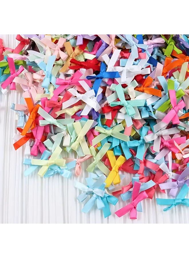 100 Pcs Plum Red Polyester Ribbon Bows for Gift Decor and Hair Accessories - Image 2