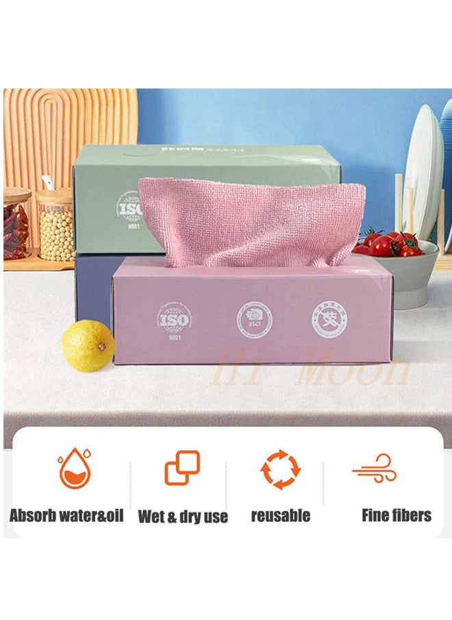 Hi Moon 20 Pack Microfiber Cleaning Cloth, Reusable Paper Towels,Rags for Cleaning, Dish Rags for Washing Dishes, Nonstick Oil Washable Fast Drying, for Cleaning Tableware, Kitchen  - Image 3