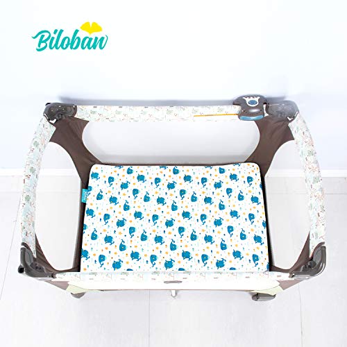 Biloban Pack and Play Sheets Fitted, 2 Pack Playard Sheet Fits for Graco Pack n Play Mattress, Mini Crib Sheets for Baby Boys & Girl - Image 3