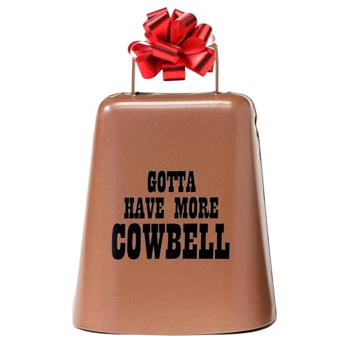 Bevin Bells "Gotta Have More Cowbell" (Medium) | Kentucky Cow Bell w/Copper Color | Made from Steel | Loud Noise Makers w/Handle | Made in CT, USA - Image 1