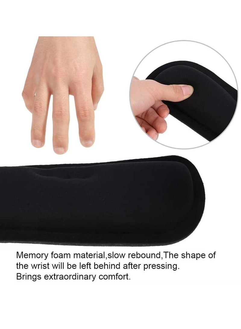 قطعتان من وسادة معصم الماوس المصنوعة من إسفنج الذاكرة، مسند معصم مريح للوحة المفاتيح، يدعم اليد ويخفف آلام المعصم، مناسب للطابعين والمكتب والألعاب والكمبيوتر المحمول وماك - Image 3
