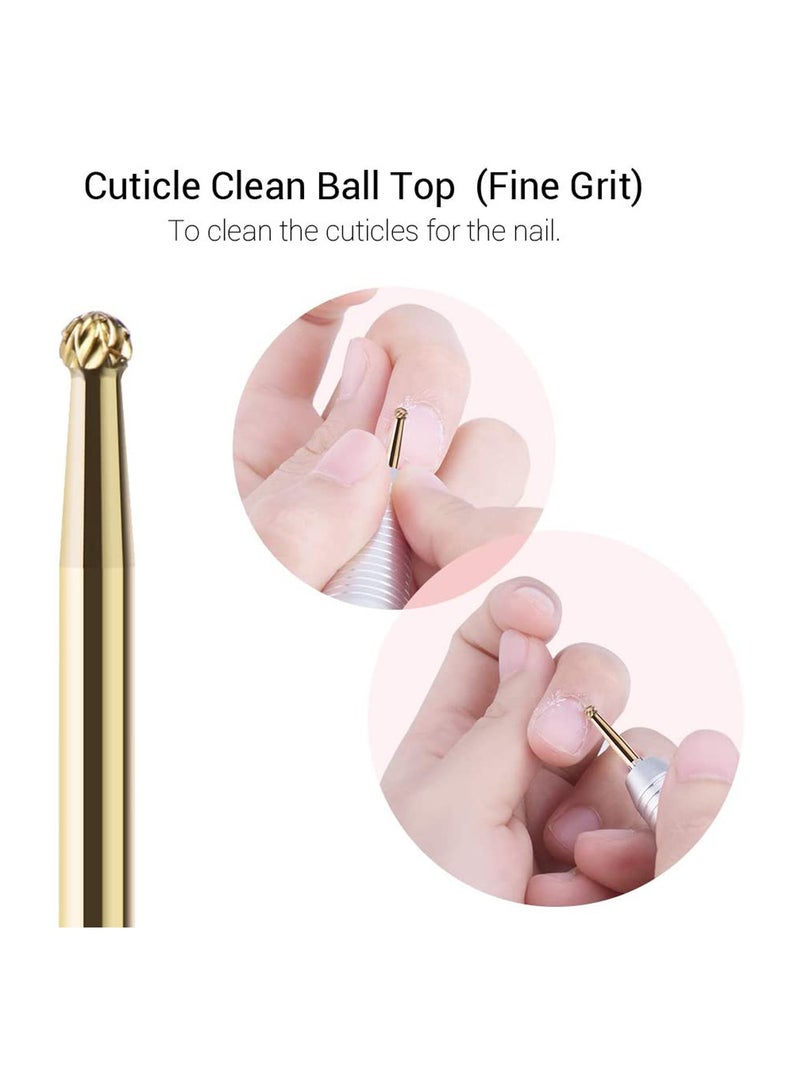 SOLARAE Nail Drill Bits Ceramic Bit Set for Acrylic Gel Nails 7 Pcs 3/32 Inch File Bits Cuticle Manicure Pedicure Nails Down Removing Tools - Image 3