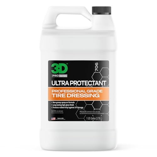 3D Ultra Protectant Tire Shine Spray – Water-Based High Gloss Tire Dressing | Long Lasting UV Protection for Rubber & Vinyl | No Sling | Made in USA |1 Gallon - Image 1