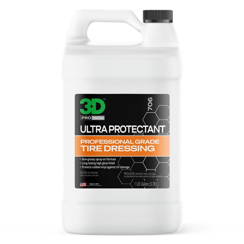 3D Ultra Protectant Tire Shine Spray – Water-Based High Gloss Tire Dressing | Long Lasting UV Protection for Rubber & Vinyl | No Sling | Made in USA |1 Gallon - Image 5