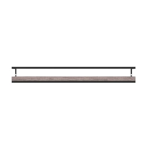 Meangood Floating Shelves Wall Mounted Set of 2, Rustic Wood Wall Storage Shelves for Bedroom,Living Room,Bathroom, Kitchen Brown - Image 4