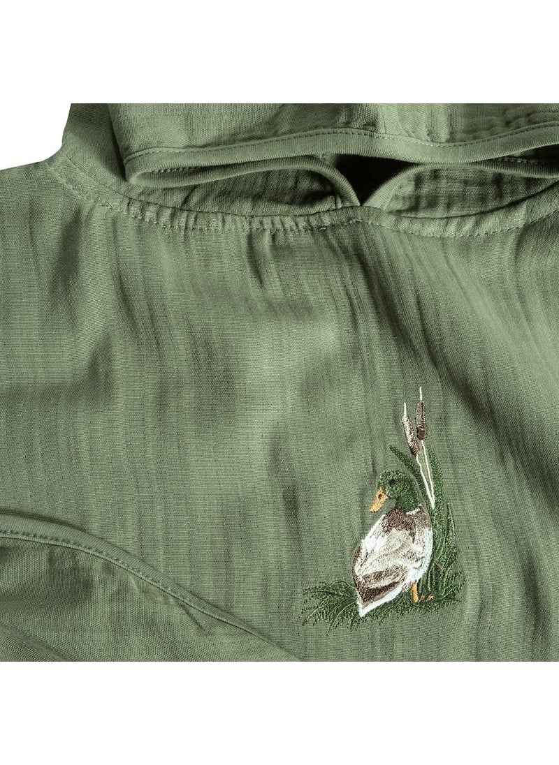Miespiga Duck Embroidered Children's Muslin Poncho  - Image 2