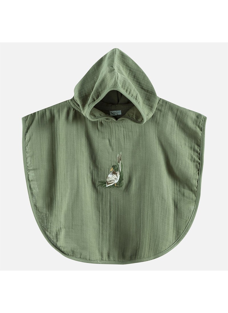 Miespiga Duck Embroidered Children's Muslin Poncho  - Image 1
