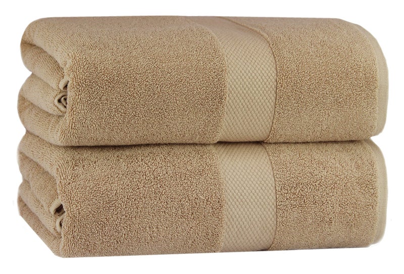 COTTON CRAFT Hotel Spa Luxury Bath Sheet  2 Pack  Oversized Extra Large 40 x 80  Heavyweight 700 GSM 2 Ply Ringspun Cotton  Soft Absorbent Everyday Use Home Bath Easy Care Towel Set  Linen