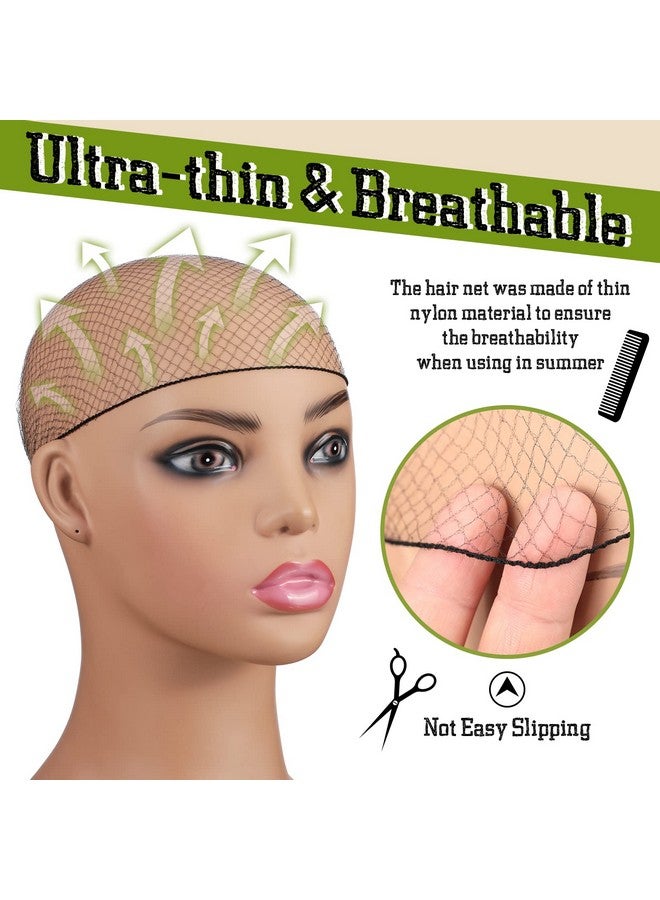 Jexine 400 Pcs Hair Nets for Women Hair Nets for Food Service Invisible Elastic Edge Mesh 20 Inches Hair Nets, Ballet Dance Hair Bun(Black) - Image 5