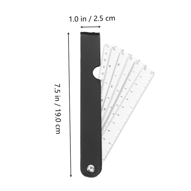 Multifunctional Folding Sector Ruler Professional White Scale for Drawing Design Students Artists Architects Engineers - Image 3