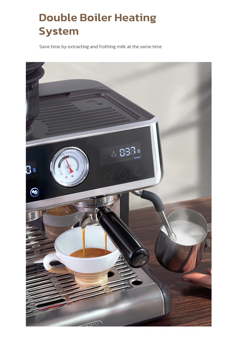 هيبرو هيبريو نظام غلاية مزدوج باريستا برو 20 بار فاكهة إلى قهوة إسبرسو كافيتيرا آلة مع مجموعة كاملة لمقهى فندق مطعم H7A. - Image 3