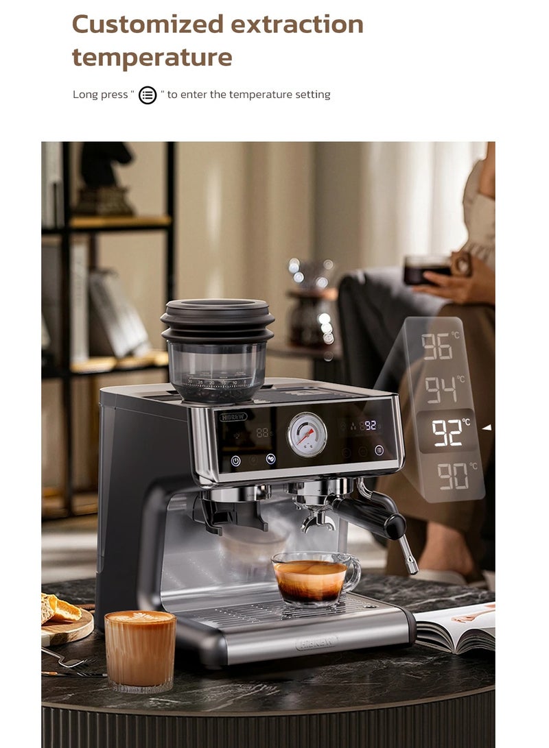 هيبرو هيبريو نظام غلاية مزدوج باريستا برو 20 بار فاكهة إلى قهوة إسبرسو كافيتيرا آلة مع مجموعة كاملة لمقهى فندق مطعم H7A. - Image 5