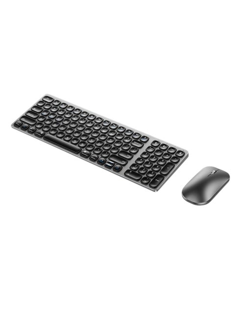 Wireless Keyboard, 2.4G Bluetooth Ergonomic Design Ultra Thin Silent Keyboard, Lightweight And Portable Dual Mode Computer Keyboard For Office Home, (Black, With Mouse)