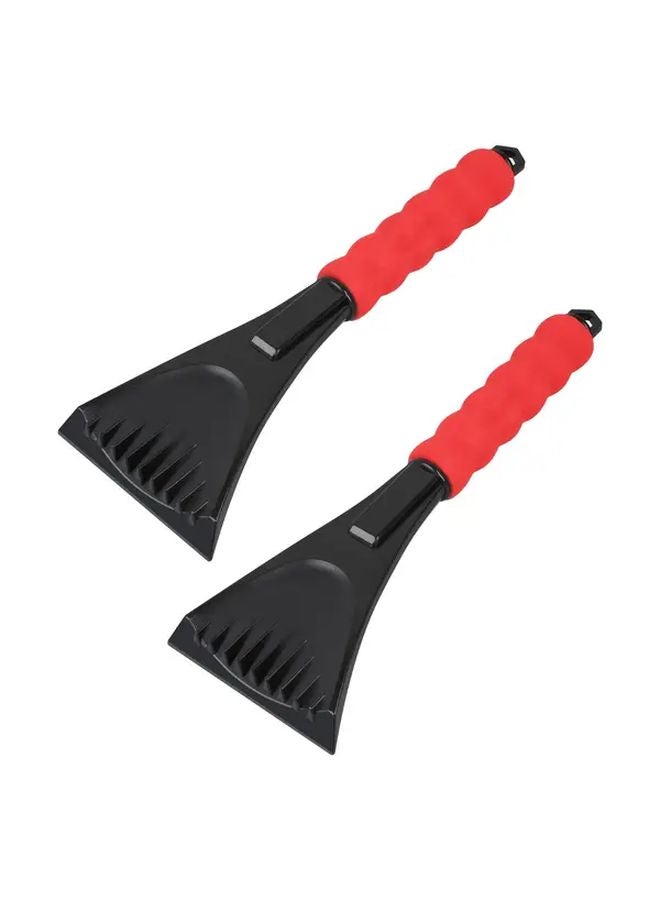 2 Pack Red Heavy Duty Ice Scraper For Cars Windshield Snow Remover With Non Slip Handle - Image 4