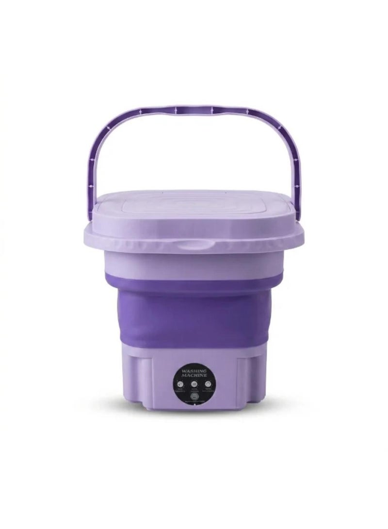 Portable foldable mini washing machine, 12 liter capacity, multi-colored, with handle and touch control panel. - Image 3