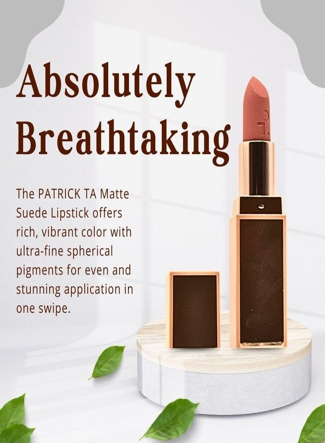 PATRICK TA Matte Suede Lipstick - Shy - Soft Pink - Image 2