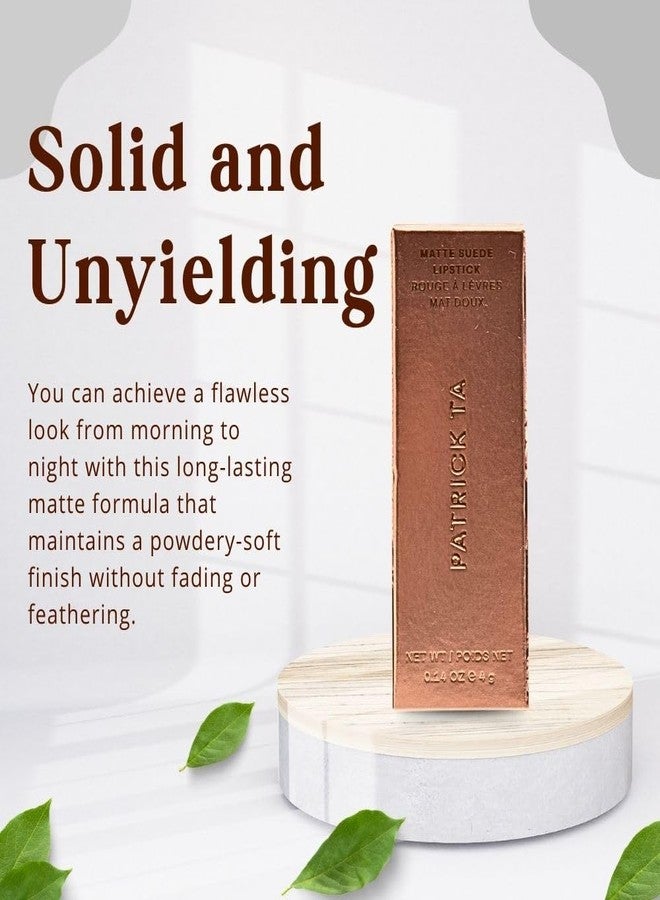 PATRICK TA Matte Suede Lipstick - Shy - Soft Pink - Image 3