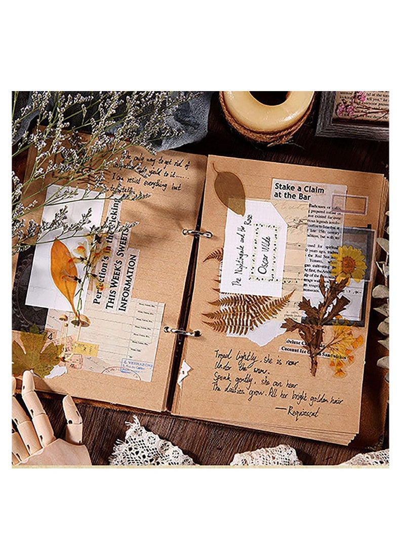 Generic Vintage Plants Flowers Leaves Stickers, for Decoration Planners Scrapbook Laptops Dairy for Journaling, Bullet Journal, Art Craft Gifts, Planner Book(Wild Flower) 160PCS  - Image 2