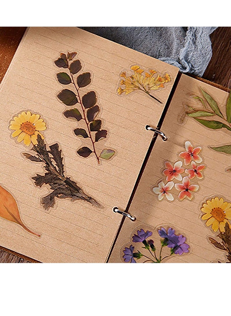 Generic Vintage Plants Flowers Leaves Stickers, for Decoration Planners Scrapbook Laptops Dairy for Journaling, Bullet Journal, Art Craft Gifts, Planner Book(Wild Flower) 160PCS  - Image 3