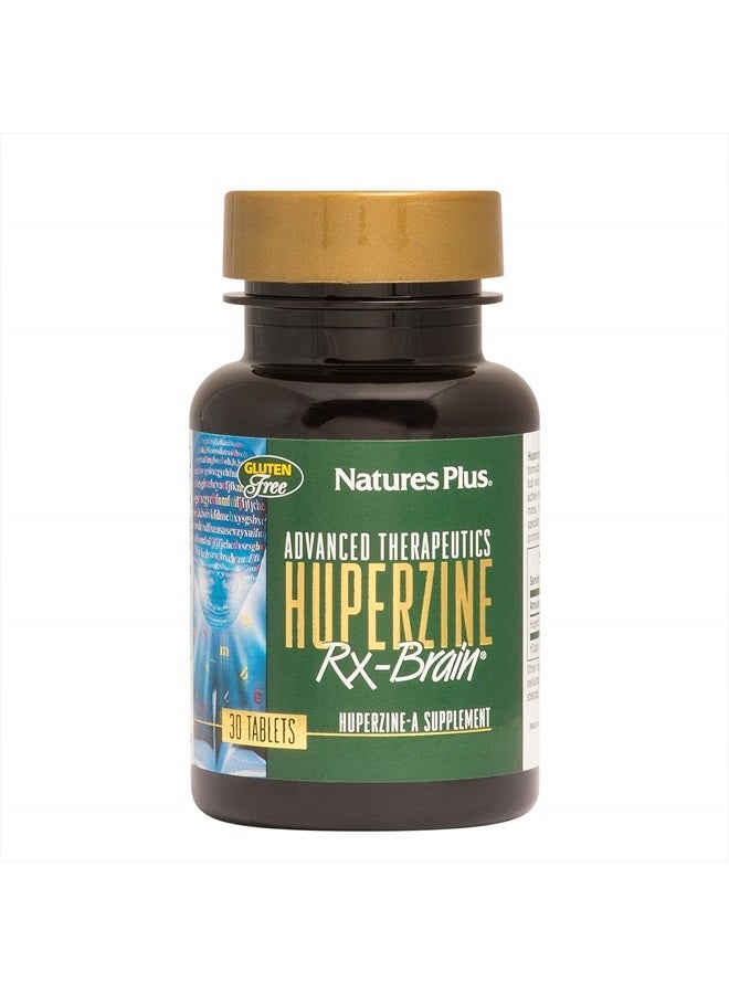 Natures Plus Huperzine Rx-Brain - 50 mcg, 30 Vegetarian Tablets - Brain Support Supplement with Neuronutrients- Gluten-Free - 30 Servings - Image 1
