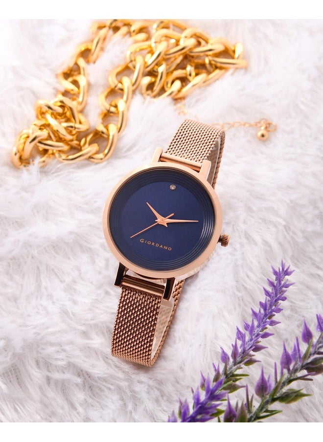 GIORDANO Giordano Fashionista Collection Stylish Analogue Watch for Women | Unique Design with Color Variant Mesh Metal Strap | Ladies Wrist Watch - GD4067  - Image 3