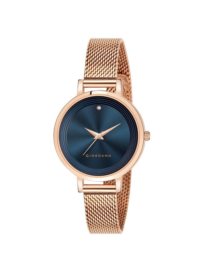 GIORDANO Giordano Fashionista Collection Stylish Analogue Watch for Women | Unique Design with Color Variant Mesh Metal Strap | Ladies Wrist Watch - GD4067  - Image 2