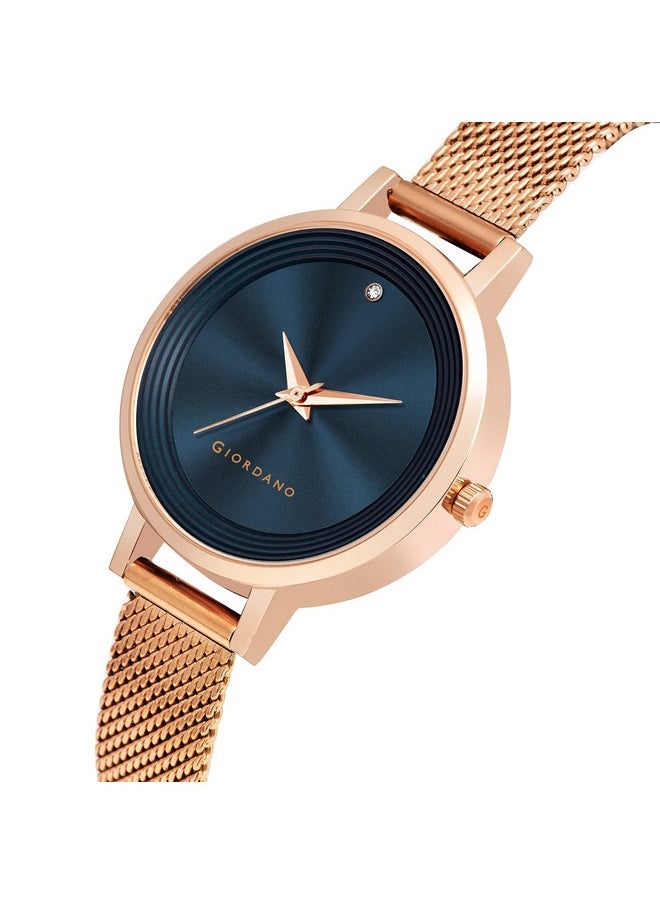 GIORDANO Giordano Fashionista Collection Stylish Analogue Watch for Women | Unique Design with Color Variant Mesh Metal Strap | Ladies Wrist Watch - GD4067  - Image 4