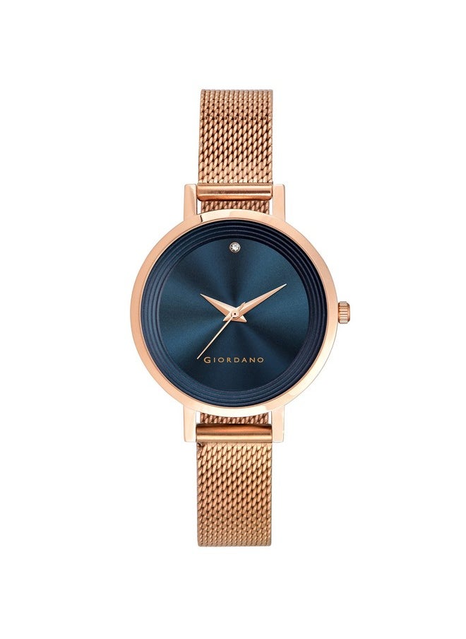 GIORDANO Giordano Fashionista Collection Stylish Analogue Watch for Women | Unique Design with Color Variant Mesh Metal Strap | Ladies Wrist Watch - GD4067  - Image 1