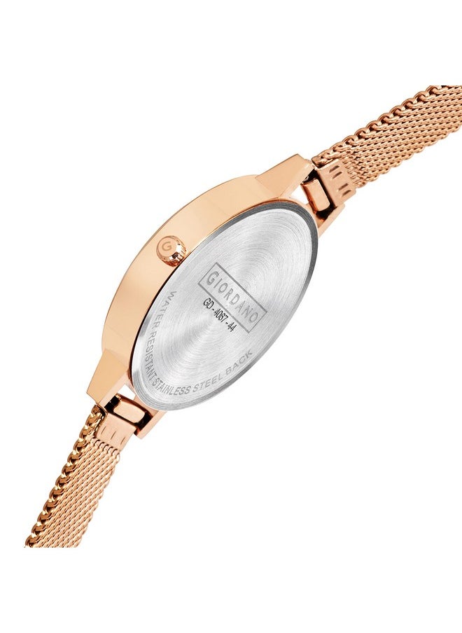 GIORDANO Giordano Fashionista Collection Stylish Analogue Watch for Women | Unique Design with Color Variant Mesh Metal Strap | Ladies Wrist Watch - GD4067  - Image 5